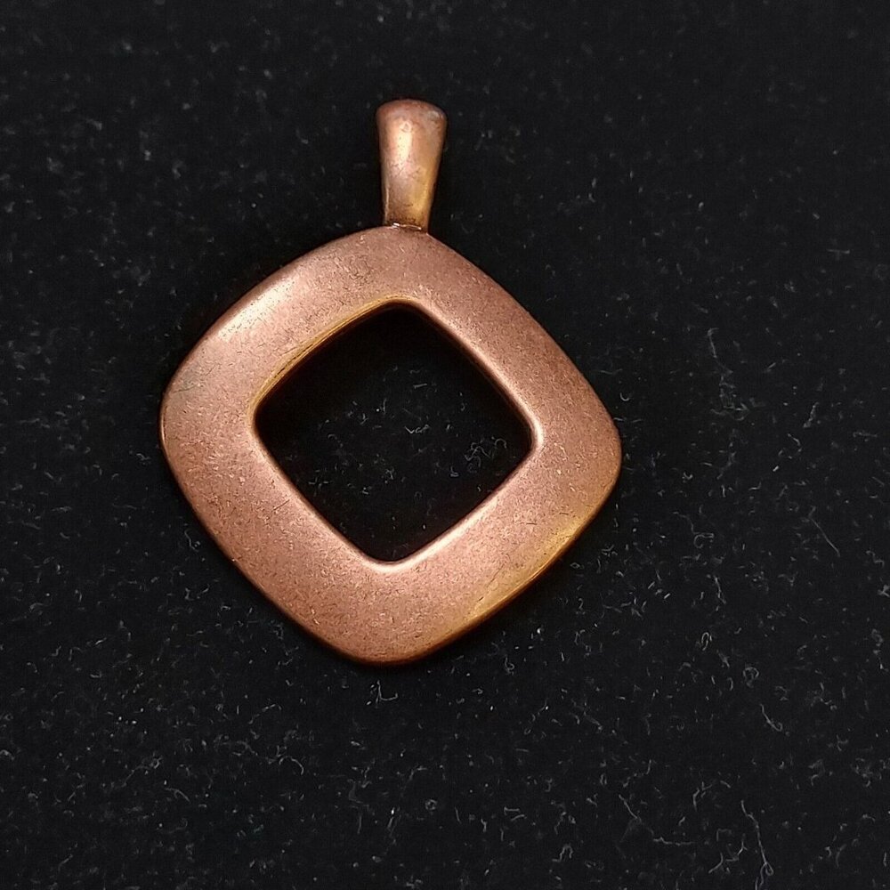1990's Copper Diamond Shape Magnetic Pendant 2"